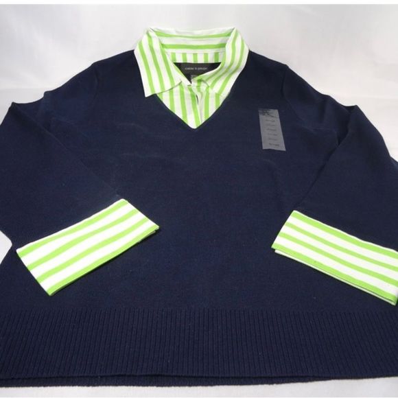 Cable & Gauge Yellow Collared Sweater Size S - Picture 5 of 11